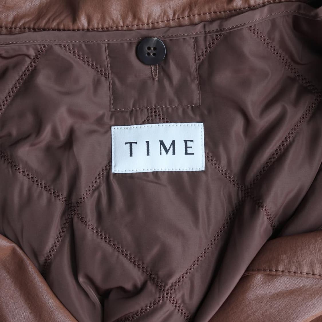 [S]타임 브라운 탈부착 퀼팅 패디드 에코 레더 가죽 점퍼
 상품이미지6