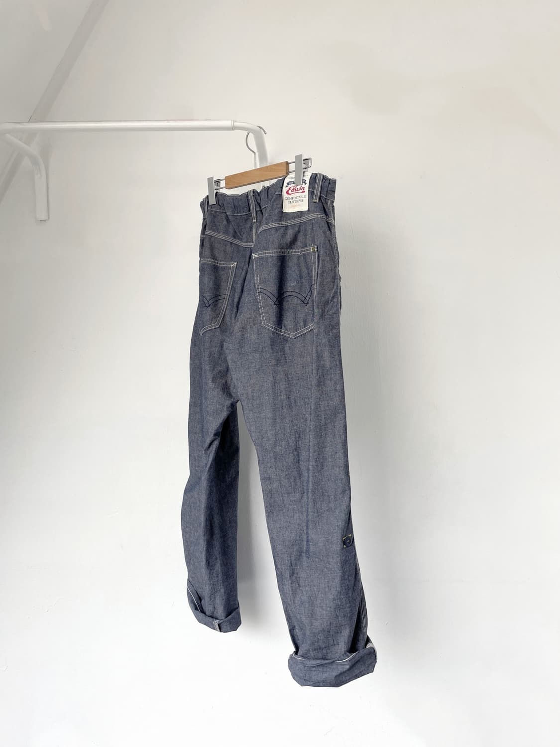 Denim easy work pants 후루츠패밀리