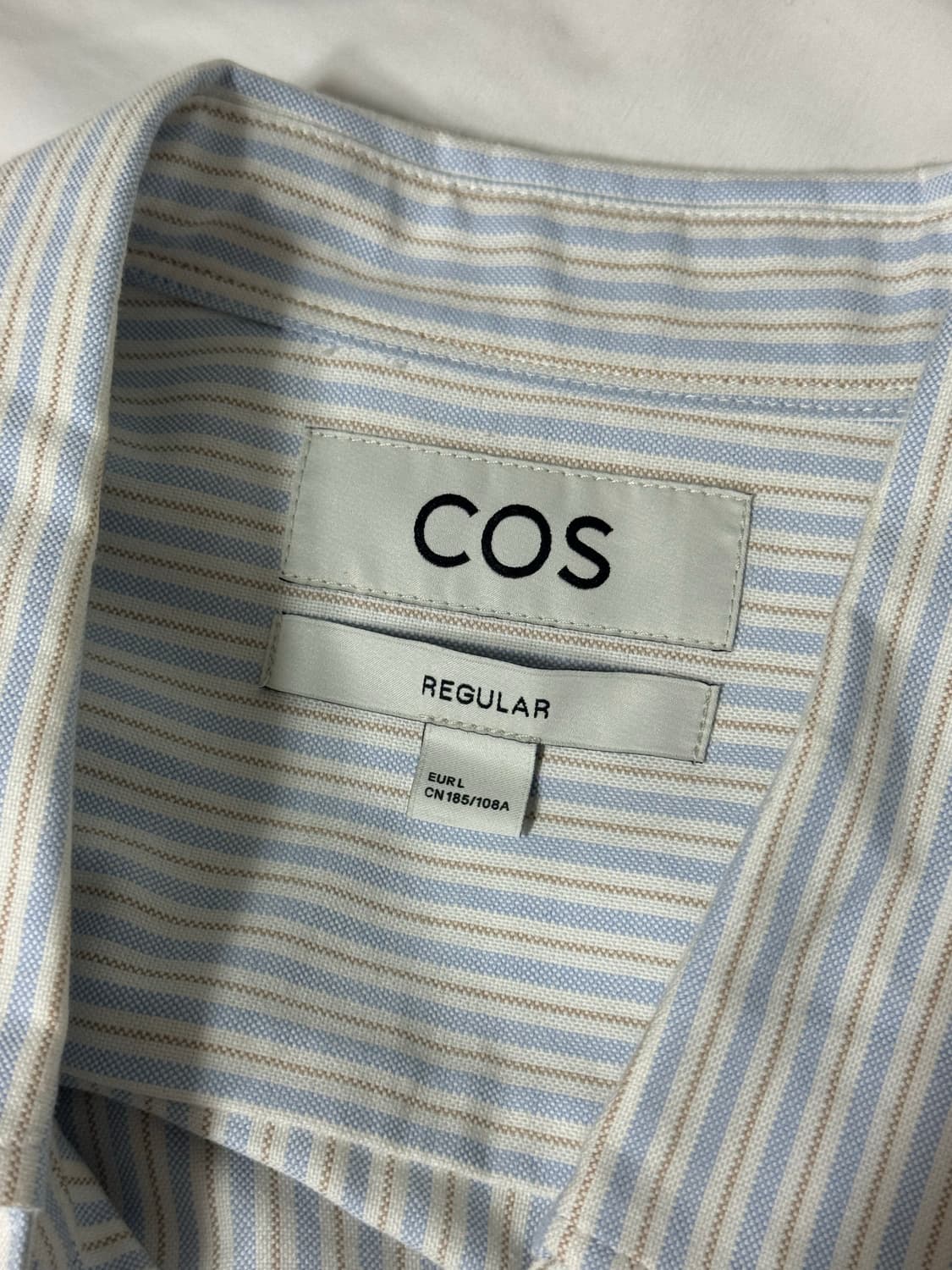 COS 스트라이프 코튼 셔츠 [L] 상품이미지3
