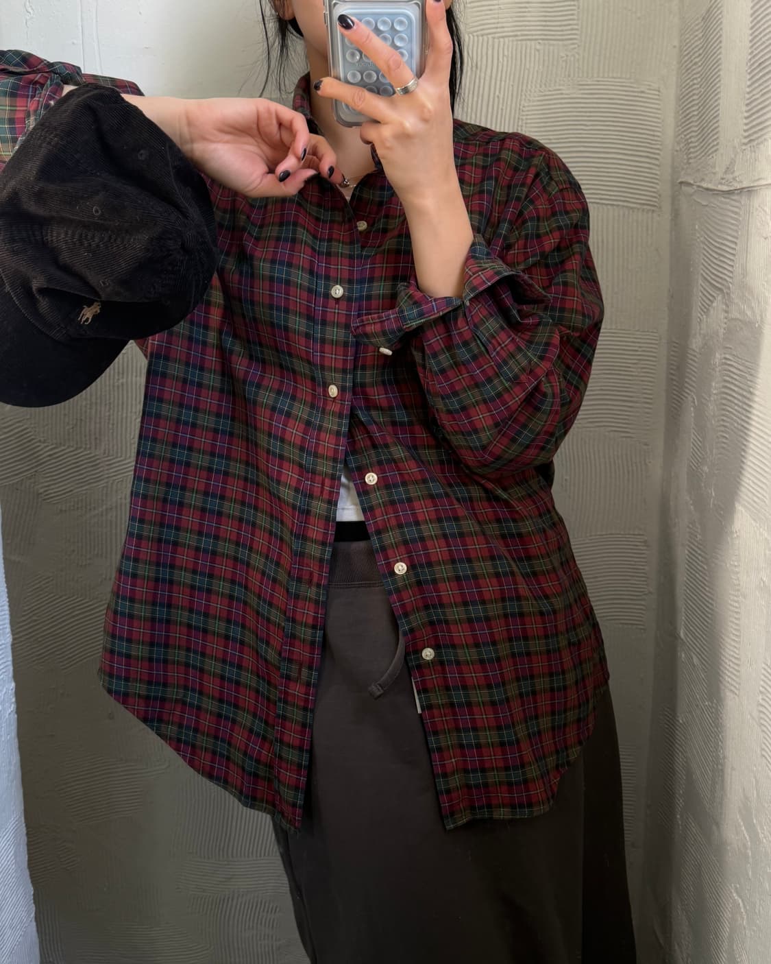 Polo 폴로 랄프로렌 그린포니 버건디체크 클래식핏 셔츠 상품이미지7