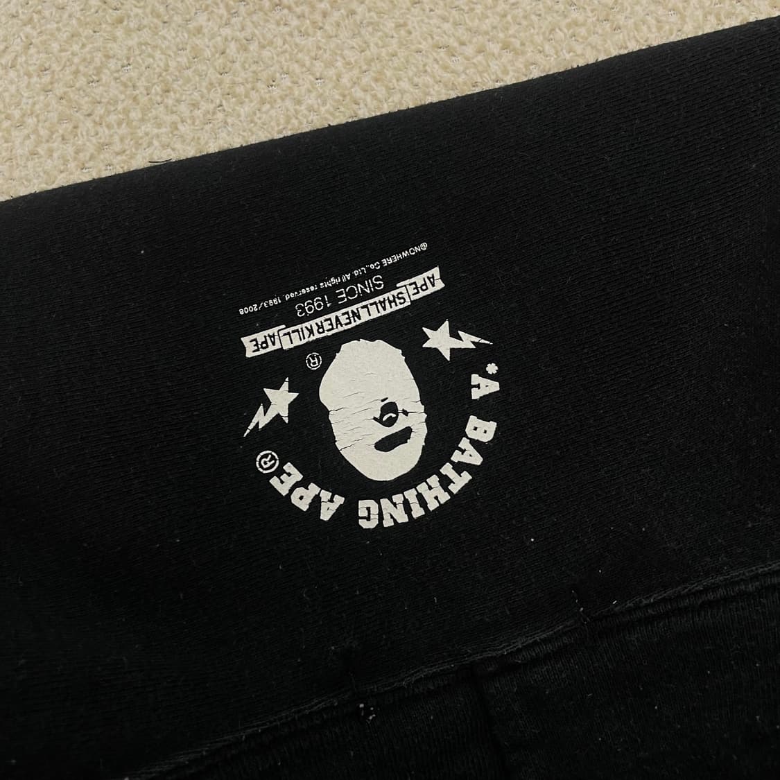 베이프 Bape 베이비마일로 후드티 블랙 상품이미지9