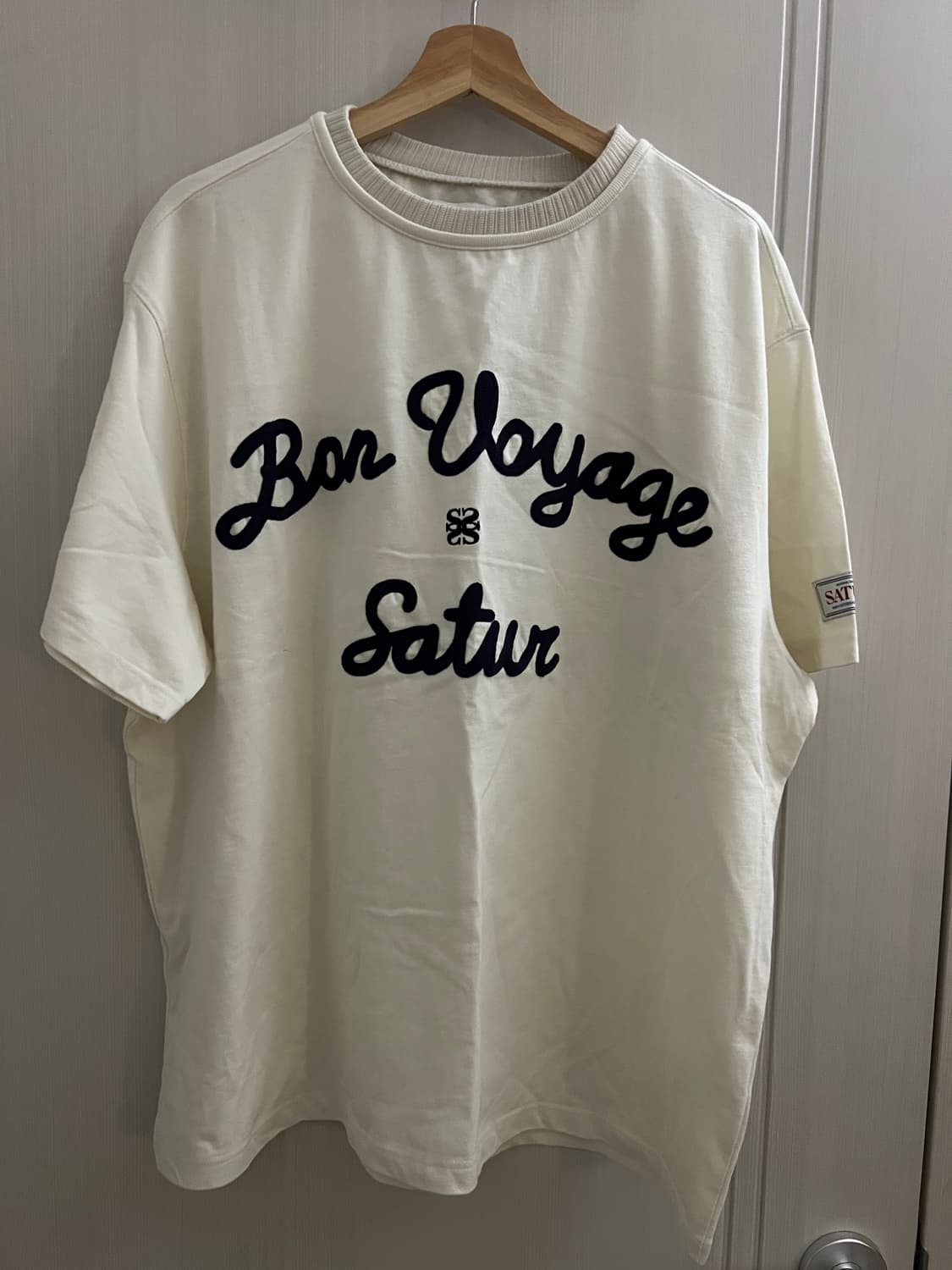 세터 로고 자수 보야지 반팔 티셔츠 리조트 아이보리 상품이미지3