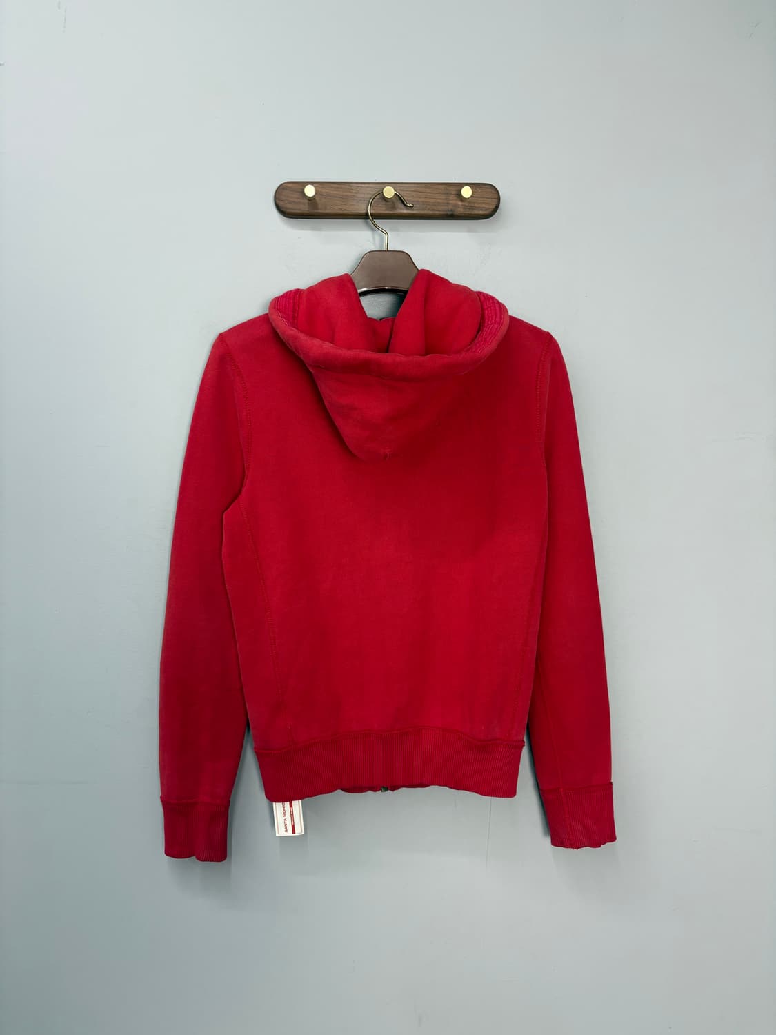 아베크롬비 레드칼라 스펠아웃 빅로고 후드집업 A2799 상품이미지4