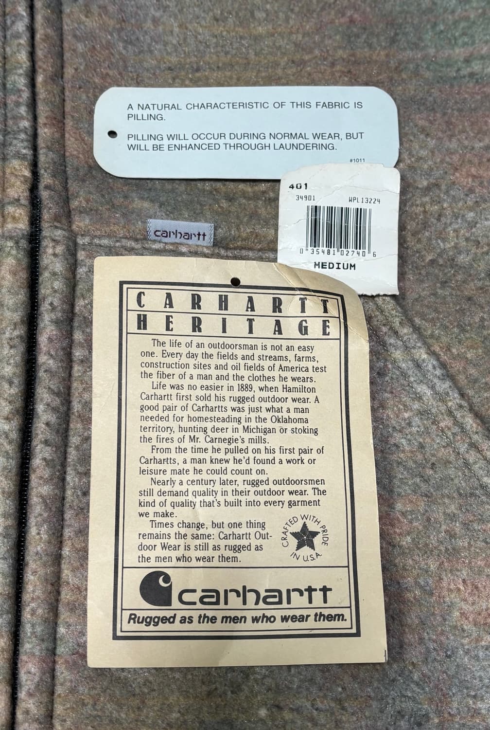 90s USA Carhartt 빈티지 칼하트 아즈텍 워크자켓 후드집업 상품이미지7