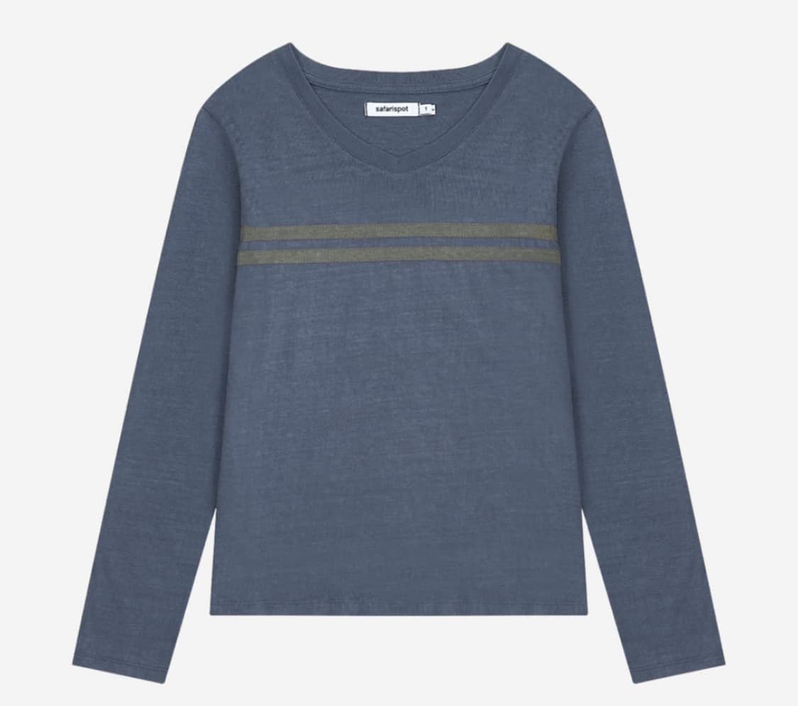 safarispot 1/2 pigment liner v-neck tee  상품이미지1