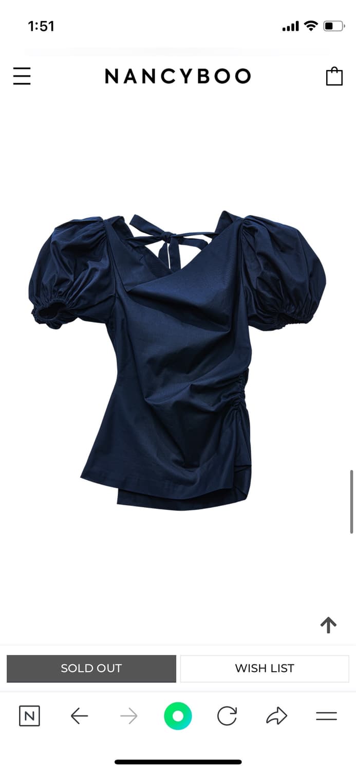 낸시부 볼륨 퍼프 슬리브 블라우스 상품이미지3