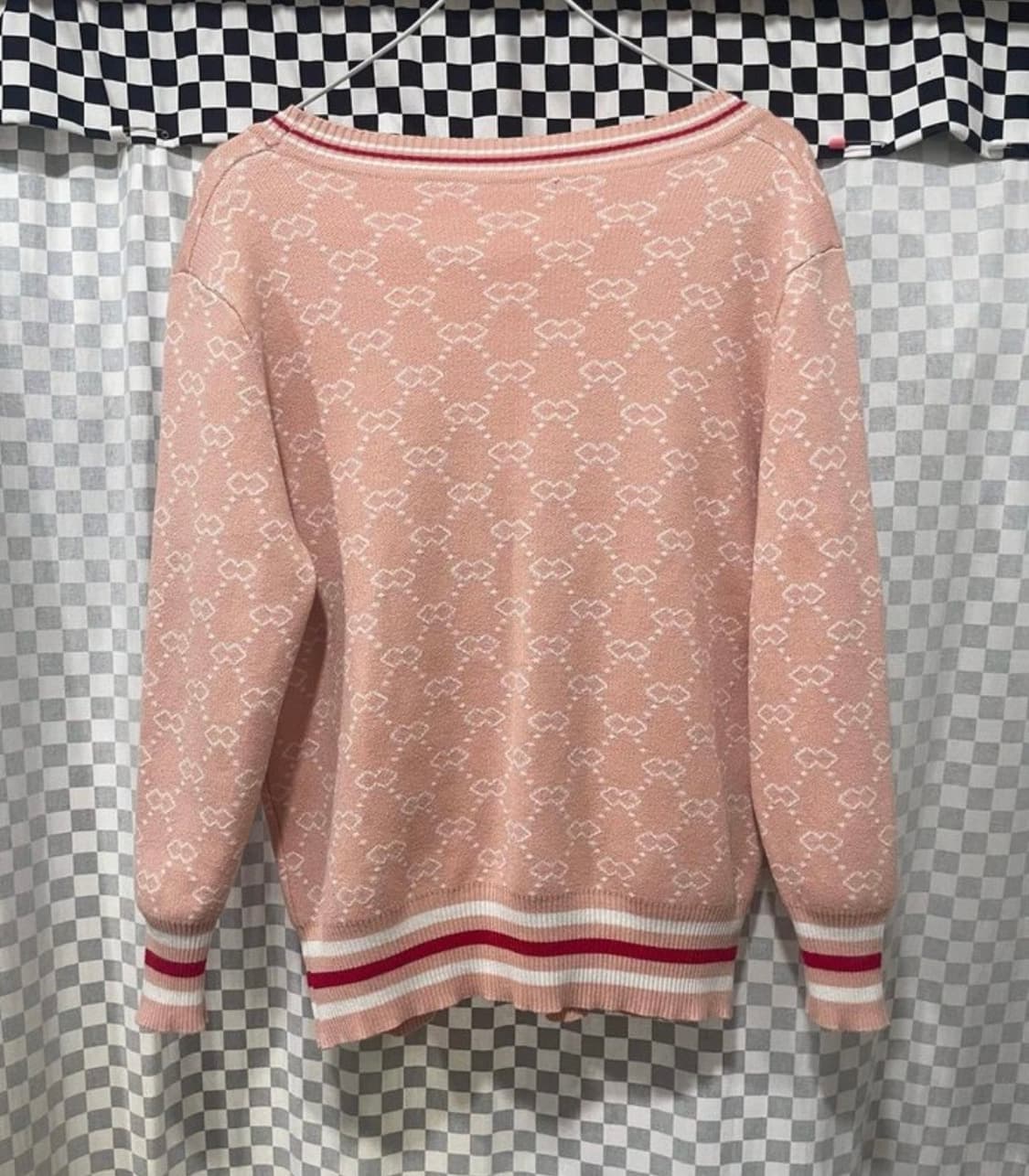 수입 배색 니트가디건:) 데이트룩출근룩오피스룩:) 상품이미지4