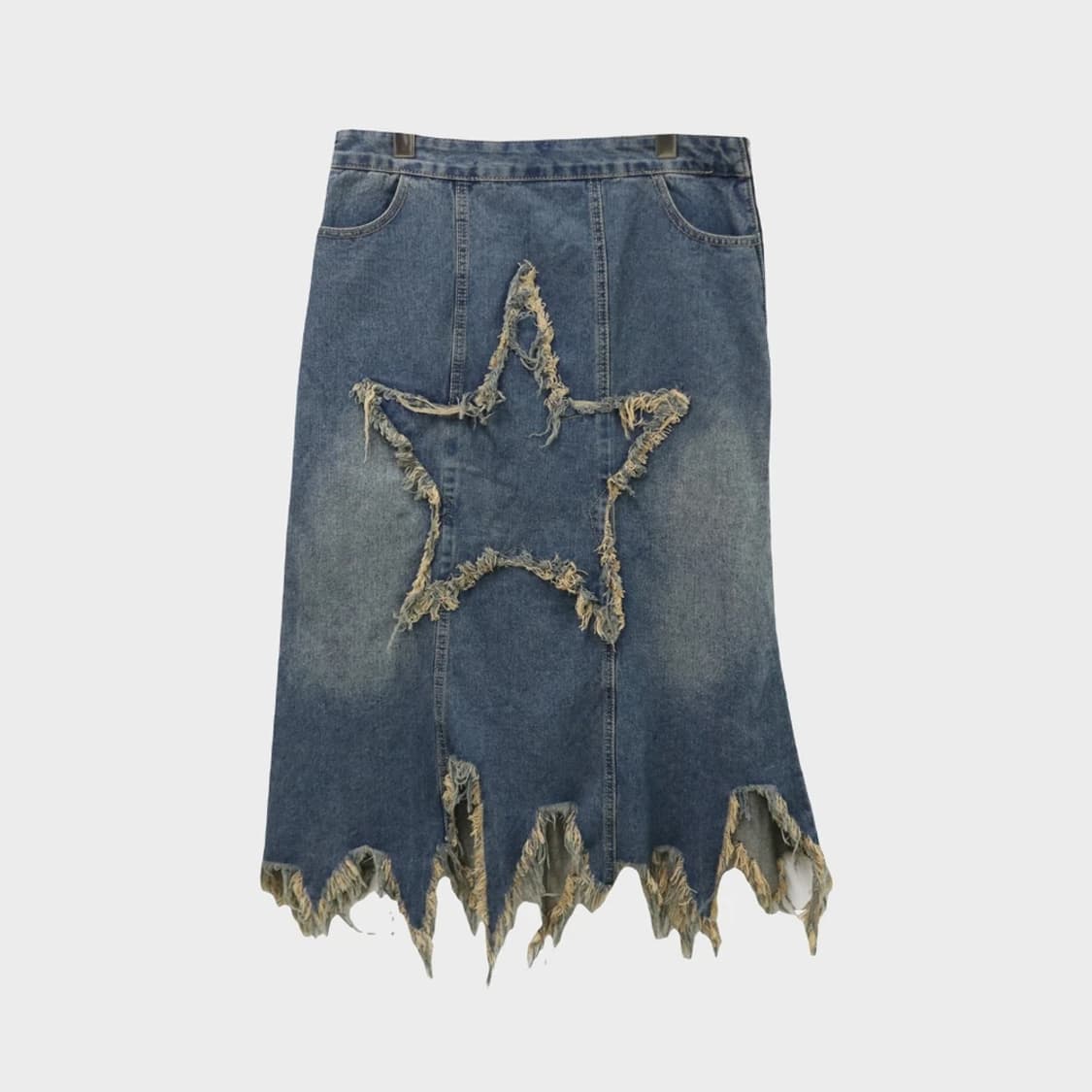 데님 미디 스커트 67076 상품이미지1