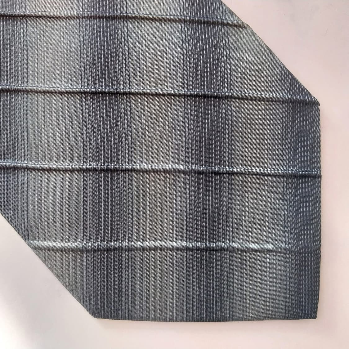 소니아리키엘 실크 그린 스트라이프 넥타이 9.9cm A+등급 K1552
 상품이미지9