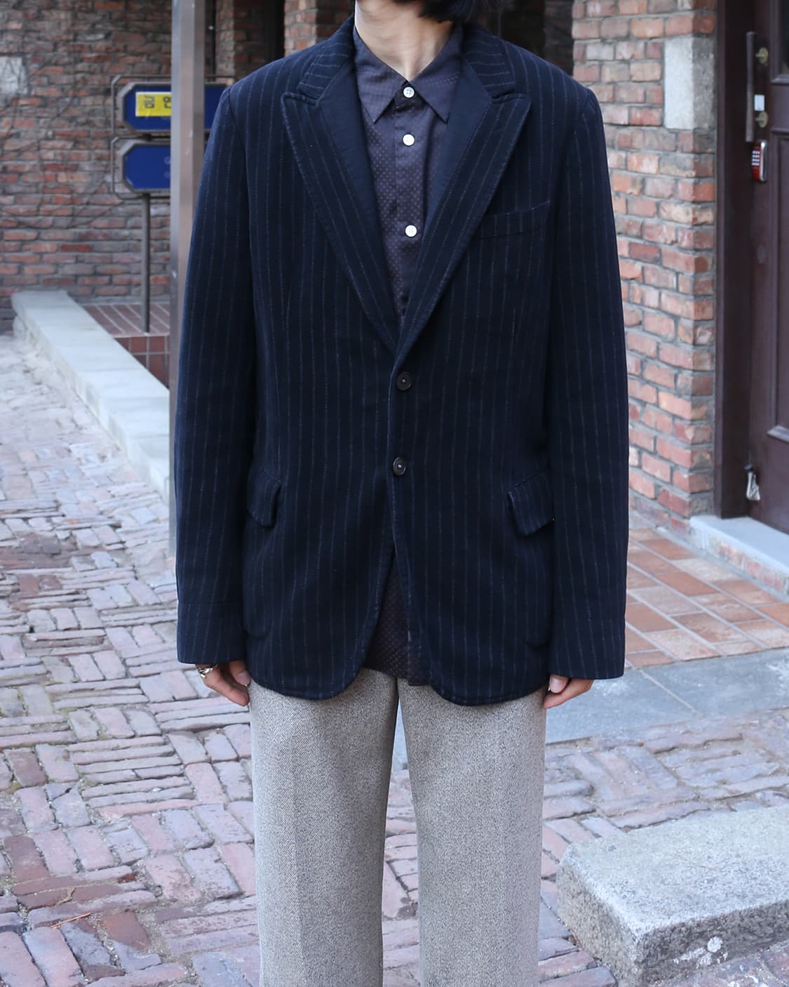 드리스 반 노튼 핀스트라이프 블레이저  상품이미지3