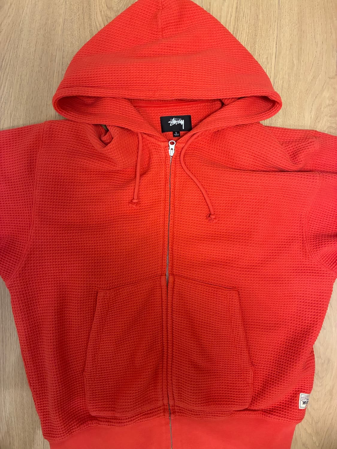 스투시 와플 후드 레드 상품이미지2