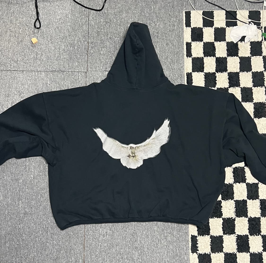 이지 갭 엔지니어드 바이 발렌시아가도브 후드 워시드 블랙 상품이미지2