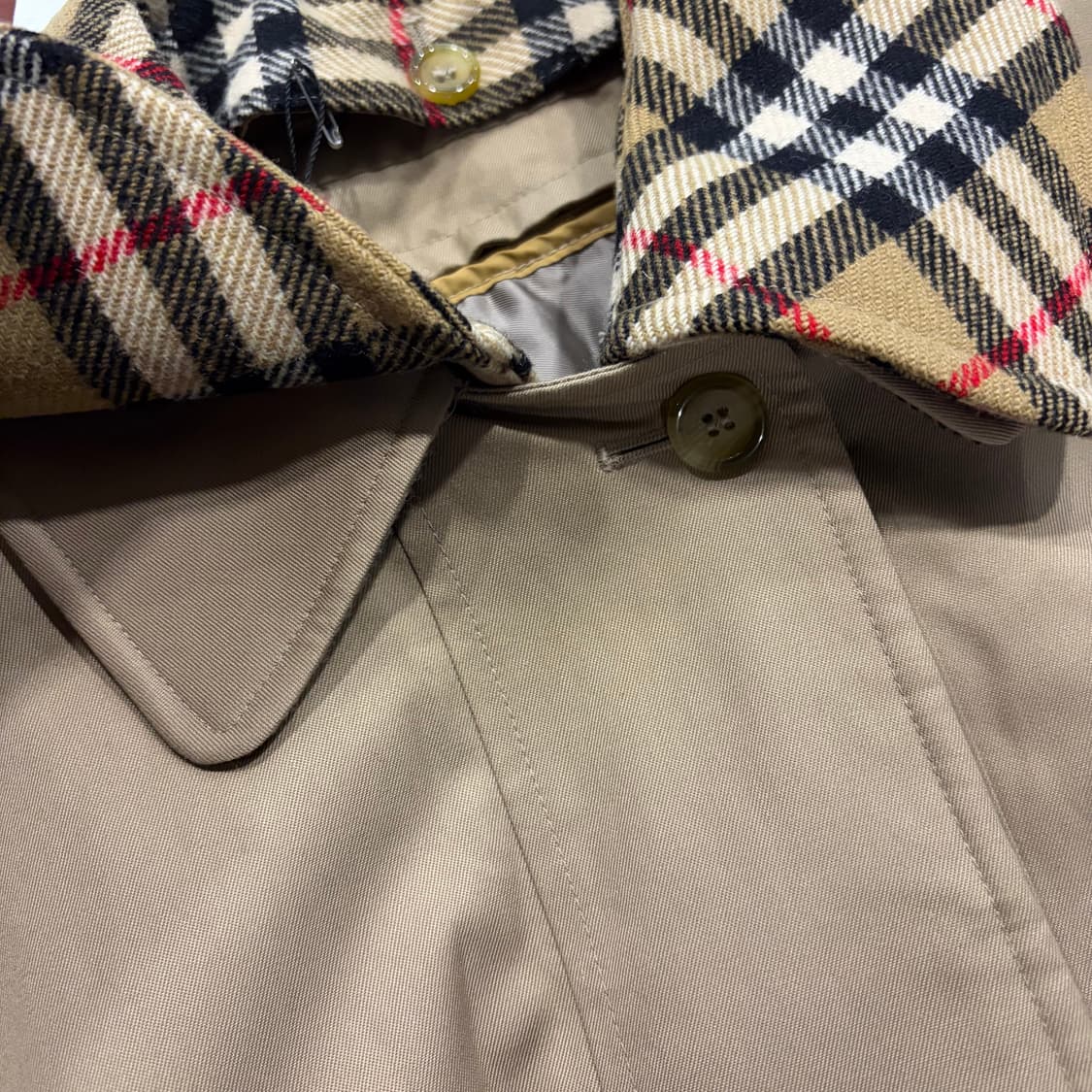 버버리 내피 트렌치 코트 베이지 체크 카라 D57 상품이미지4