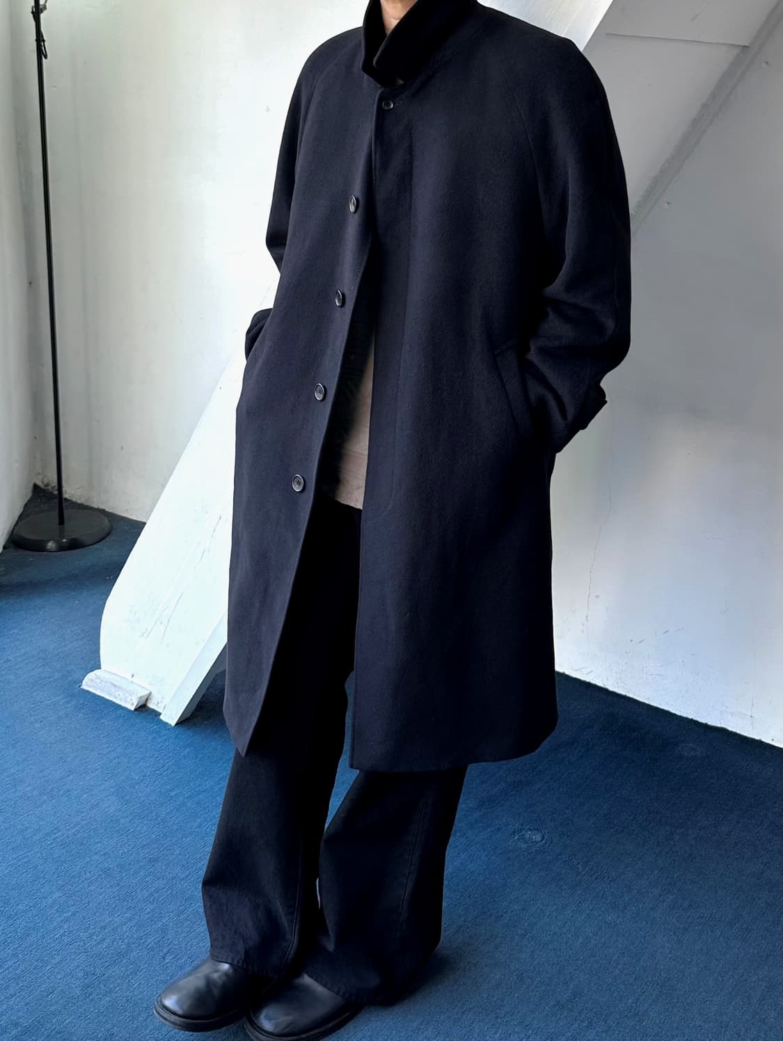 'Angora 100%' Balmacaan coat 상품이미지7