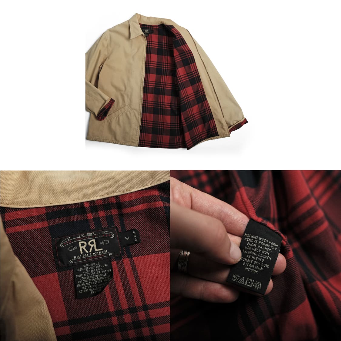 RRL 90s 캔버스 스포츠 자켓 베이지 M사이즈 더블알엘 상품이미지9