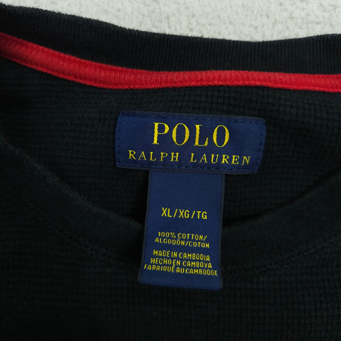 폴로 랄프 로렌 와플티 XL 블랙28,000 상품이미지4