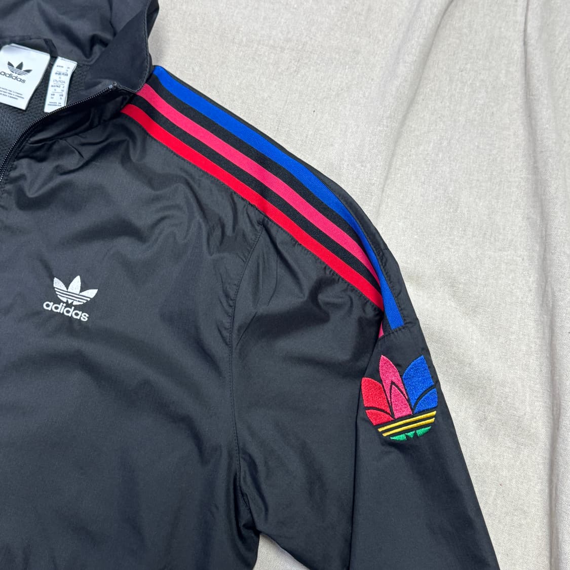 아디다스 멀티컬러 사이드라인 바람막이 S 상품이미지4