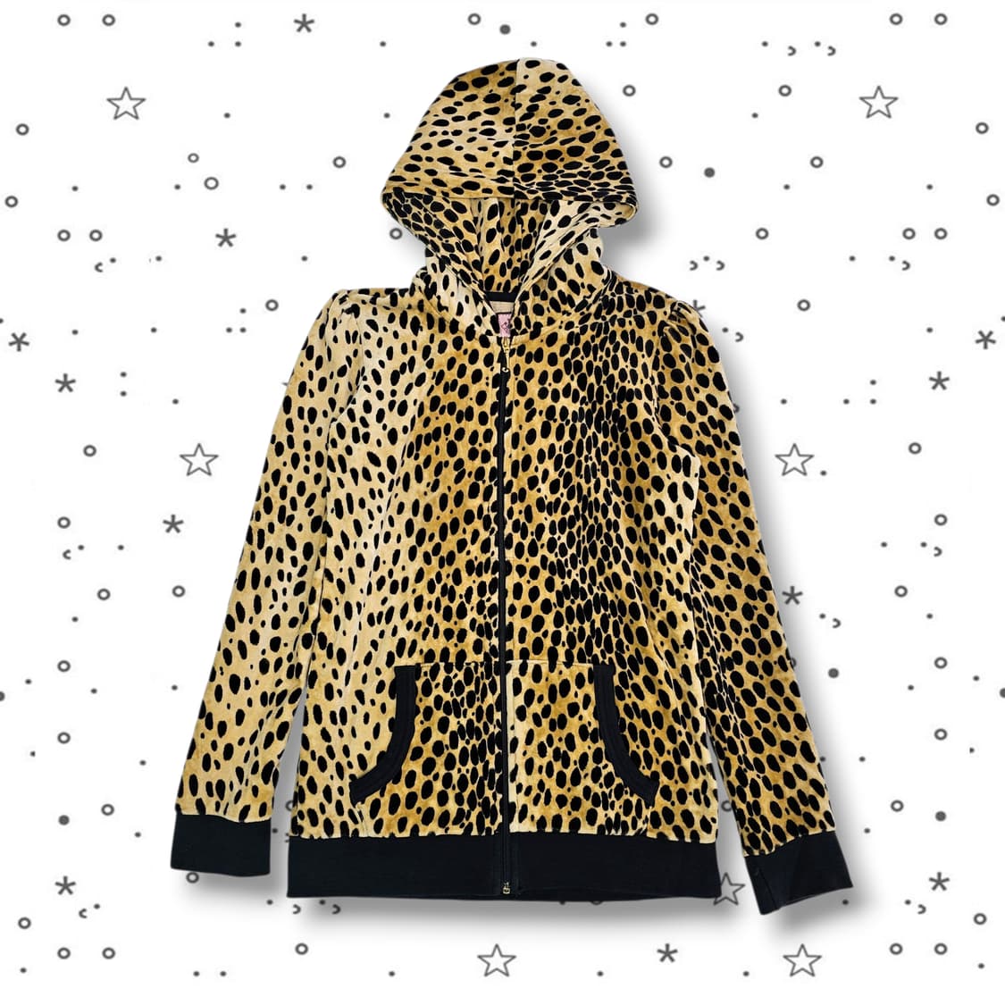 JUICY COUTURE 레오파드 벨벳 후드집업 상품이미지2