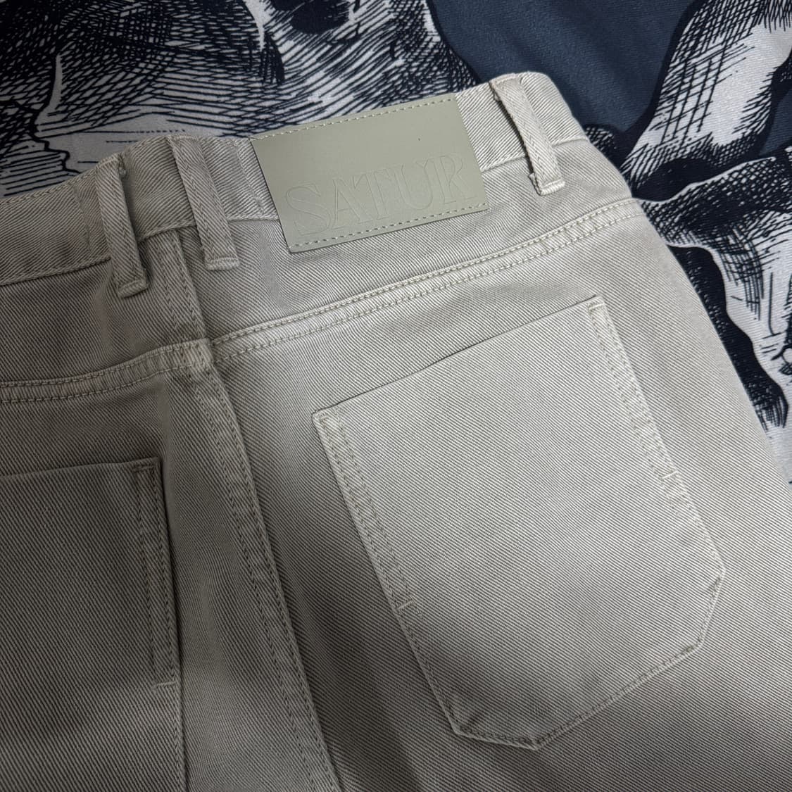 satur 새터 피그먼트 데님팬츠 M사이즈 상품이미지5