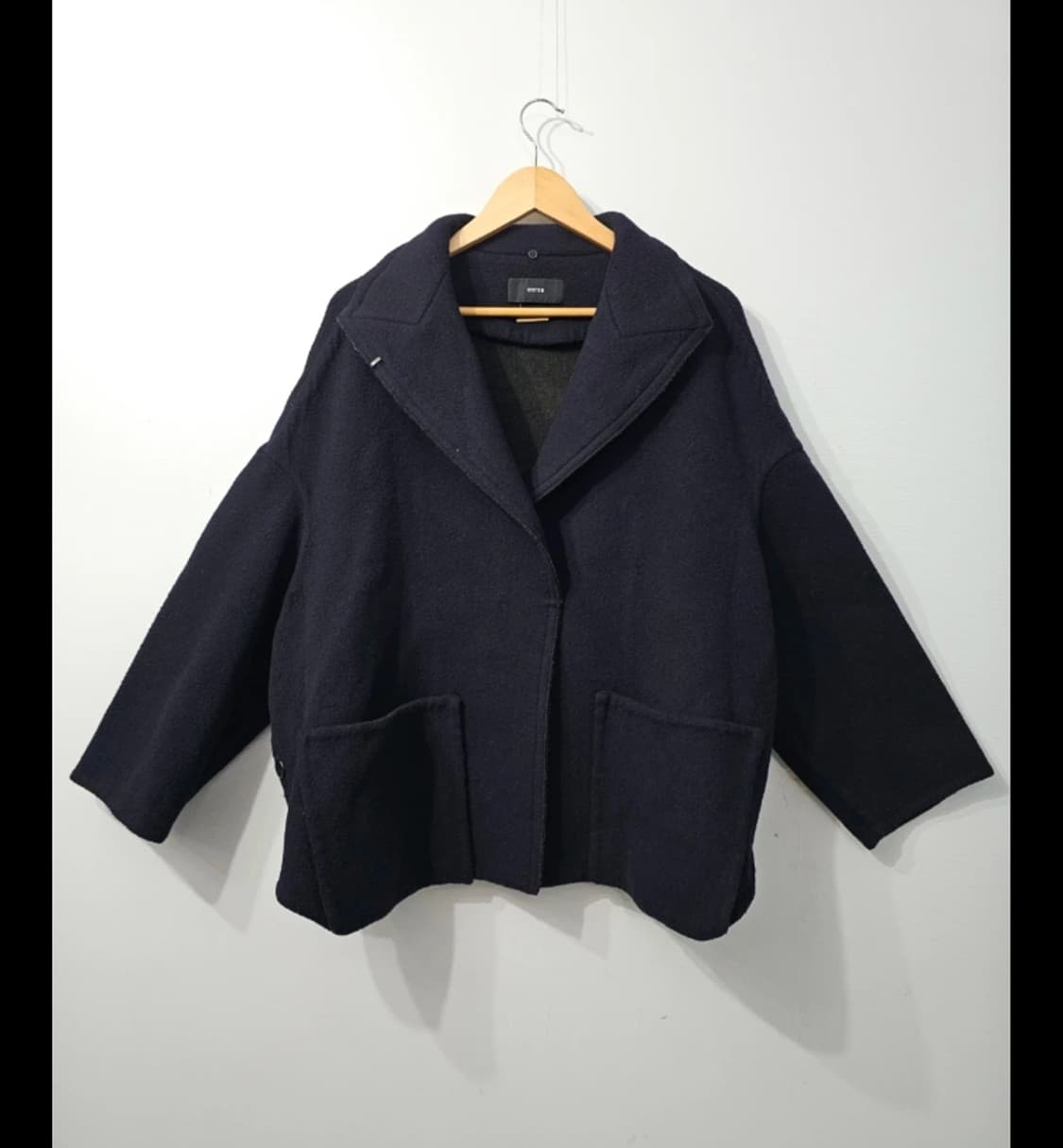 한섬 시스템SYSTEM 네이비 핸드메이드 코트 상품이미지4