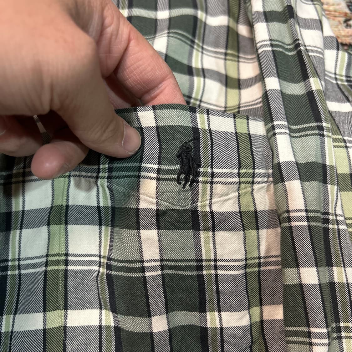 [L] 폴로 스포츠 포니로고 그린 체크셔츠 상품이미지2