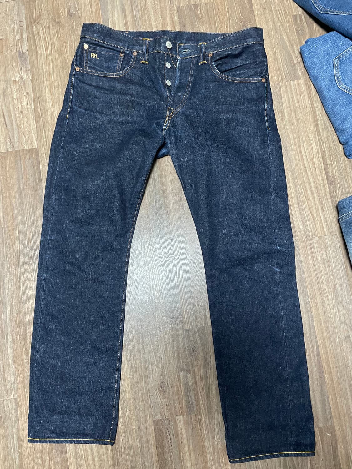 RRL 더블알엘 이스트웨스트 슬림핏 셀비지 데님 상품이미지1