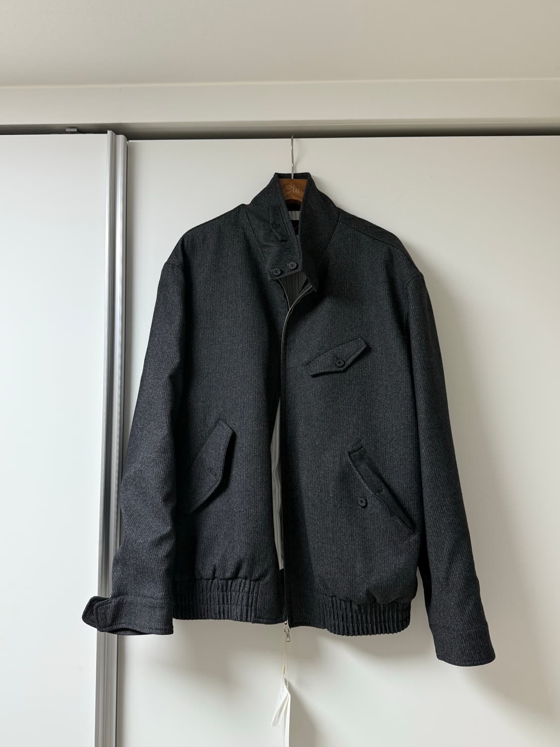 STU office 하이넥 자켓 챠콜 L 상품이미지1