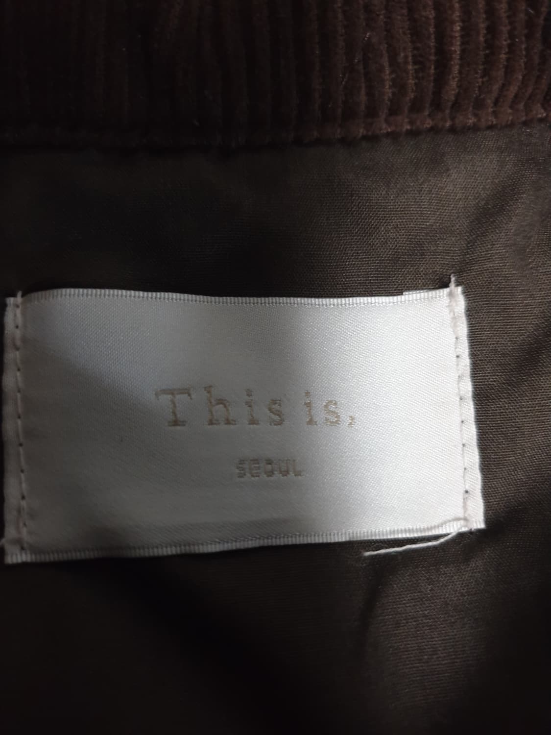 THIS IS SEOUL 코듀로이 카라 자켓 모카 (F) 상품이미지3