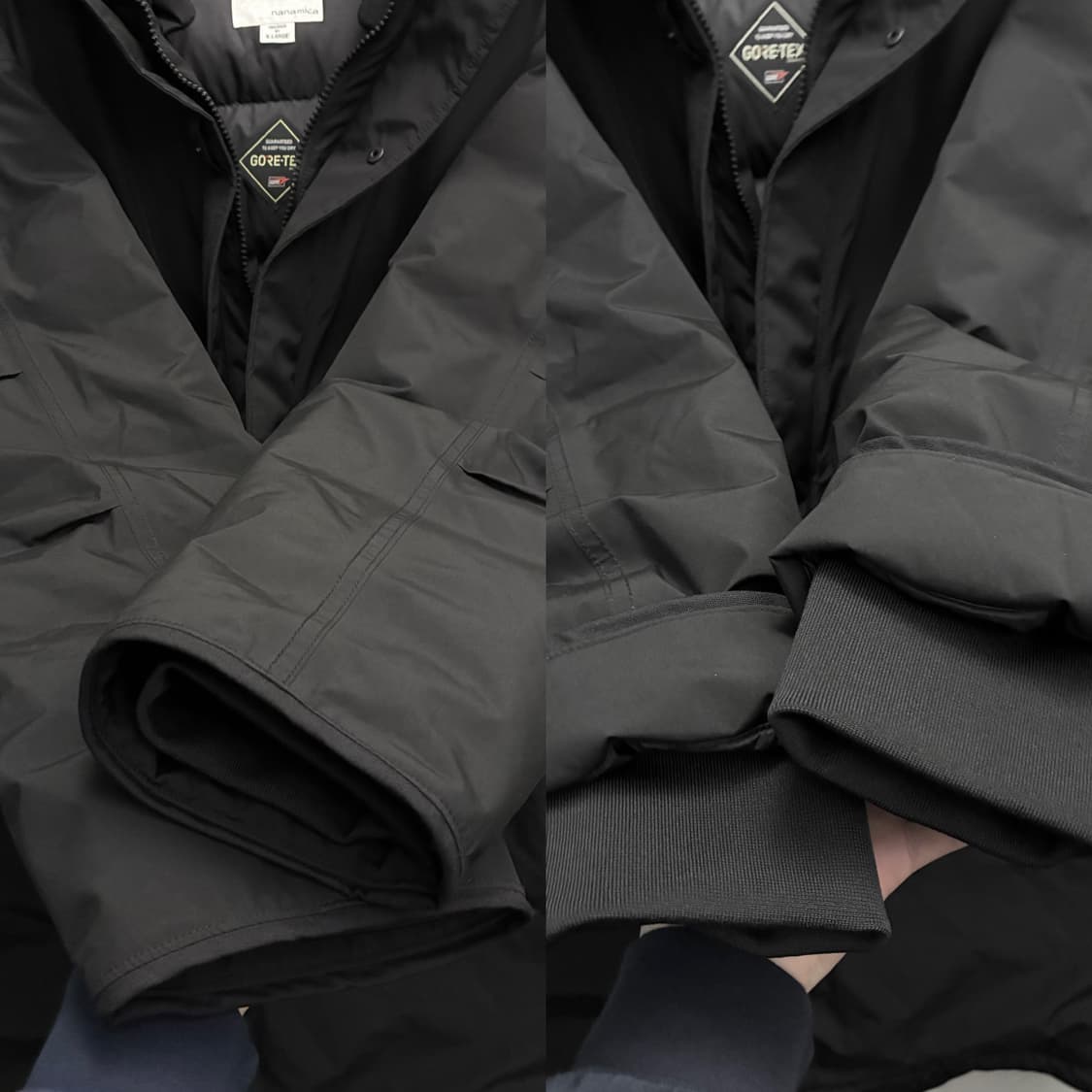 (XL/110)22fw 나나미카 고어텍스 롱 다운 코트 블랙 패딩 상품이미지5