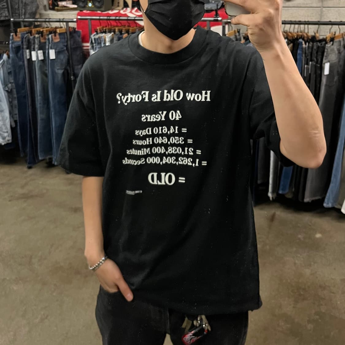 90s 빈티지 포티 레터링 티셔츠 (105) 상품이미지6