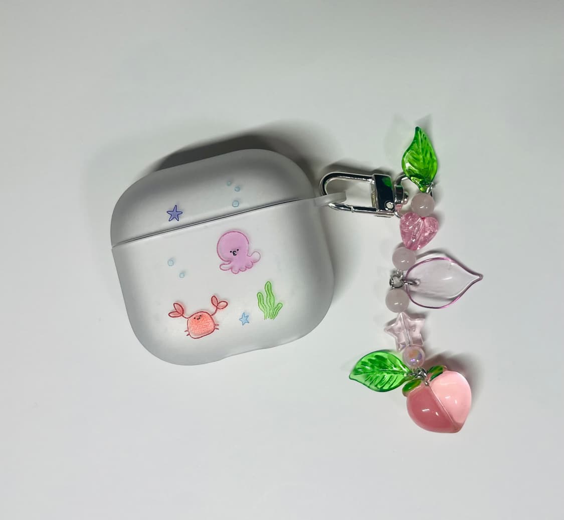 복숭아 비즈 키링 (핸드메이드) 상품이미지3