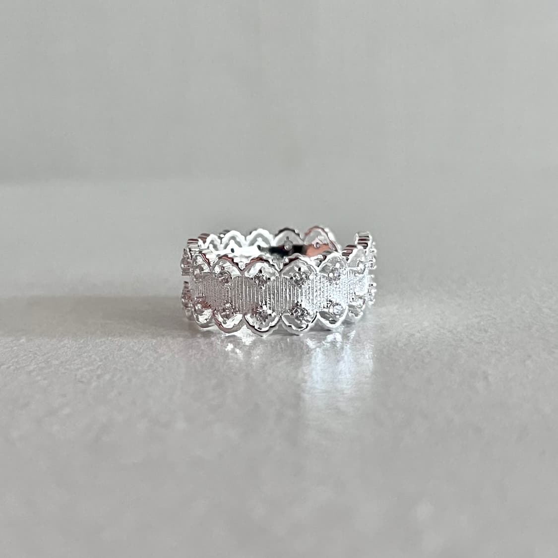 큐빅 레이스 반지 상품이미지3