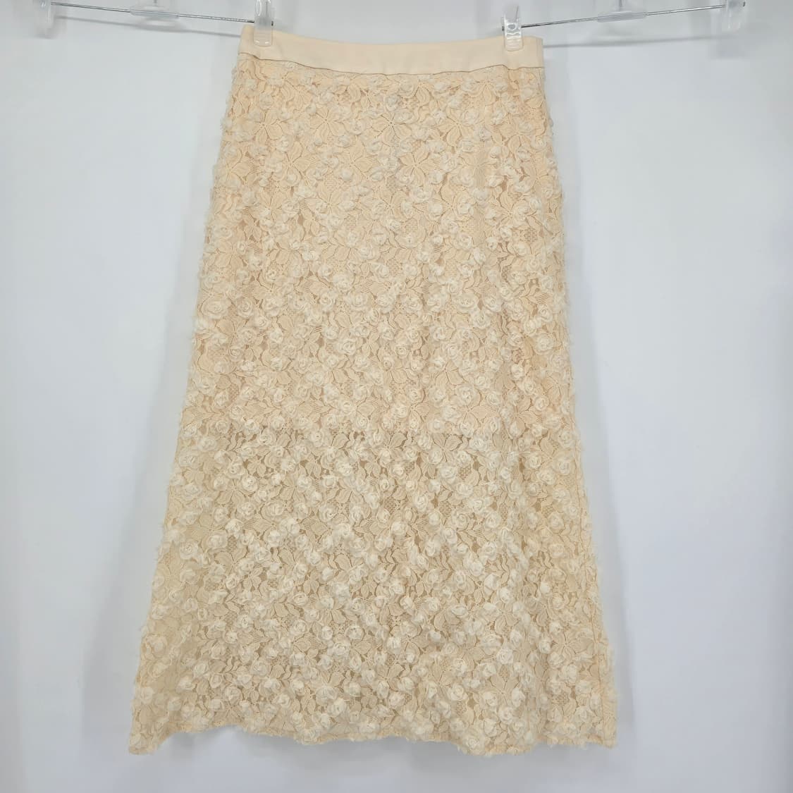 듀이듀이 로즈 레이스 스커트 아이보리 상품이미지1