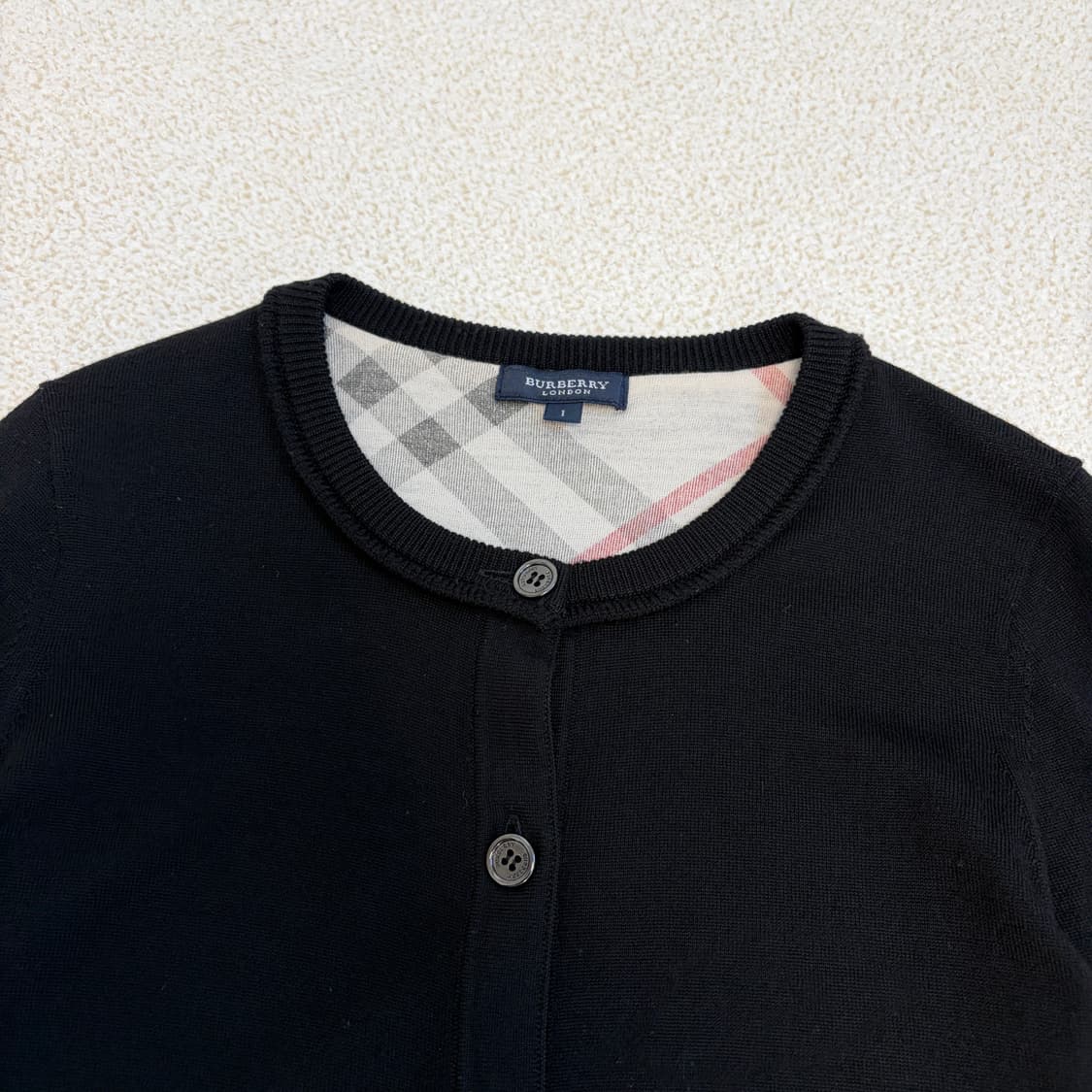 버버리 런던 울 가디건 블랙 상품이미지2