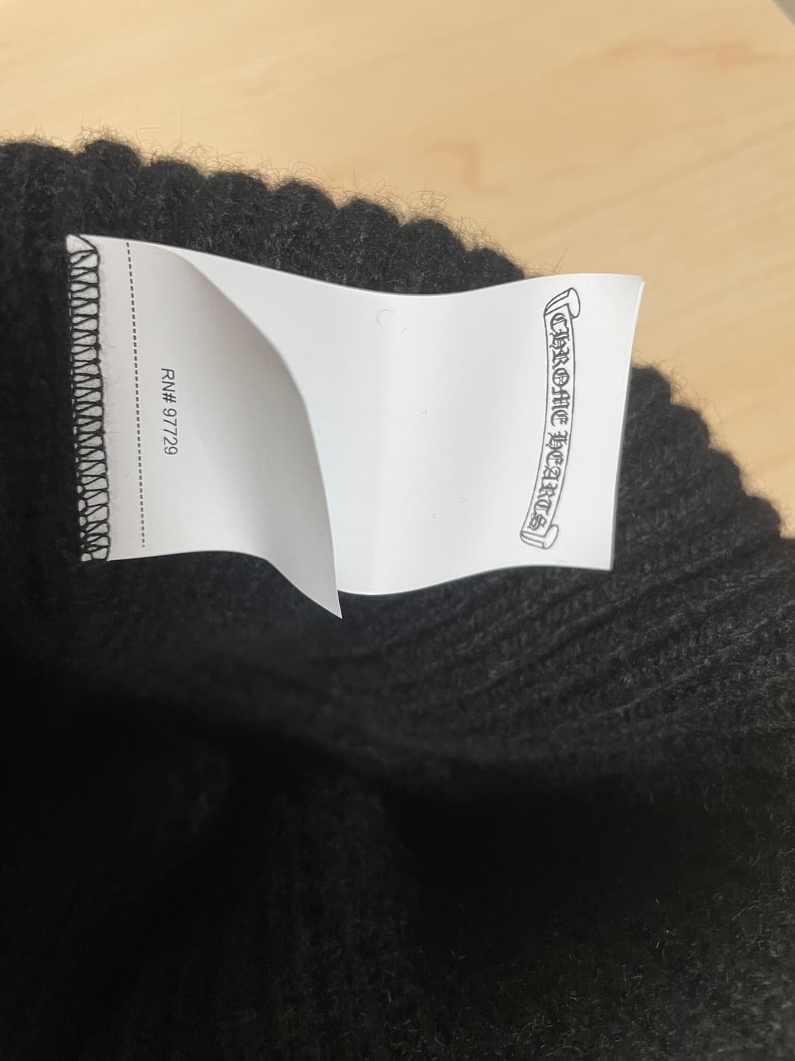 (OS) 크롬하츠 빅대디 캐시미어 비니 블랙 상품이미지9