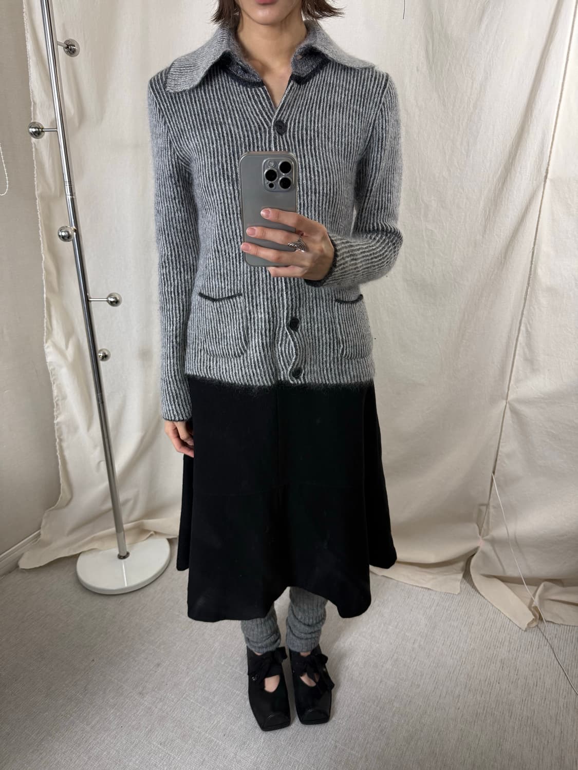 Untitled 카라 니트 가디건 (JPN) 상품이미지4