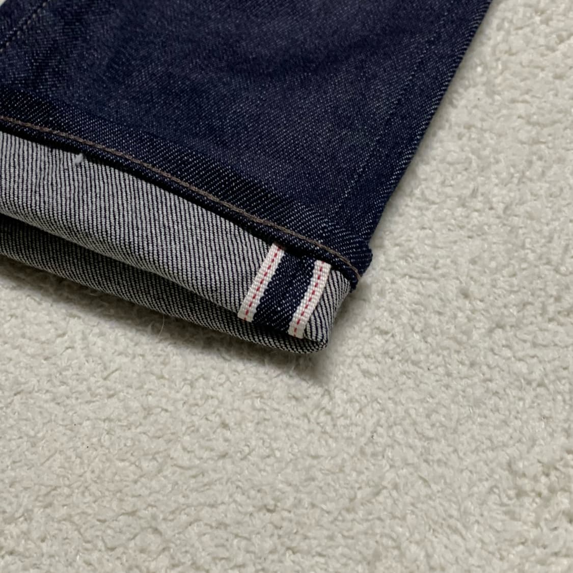 [표기 31, 실측 34] 유니클로 테이퍼드핏 셀비지 데님팬츠 상품이미지4