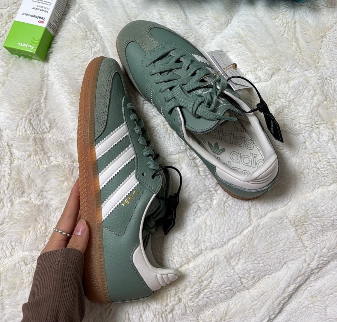 아디다스 삼바 og 실버 그린 초크 화이트 상품이미지2