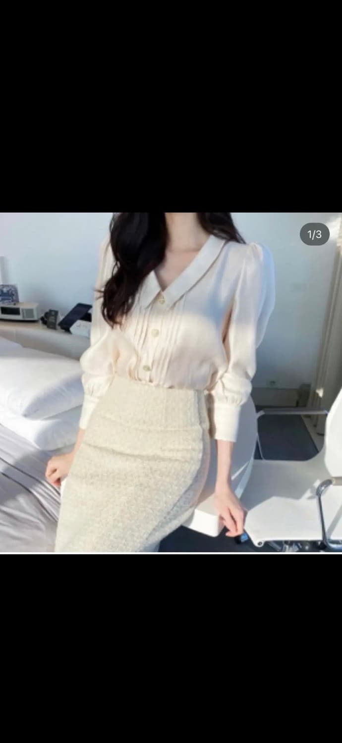 라벨르블랑 금사 트위드 머메이드 스커트 상품이미지5