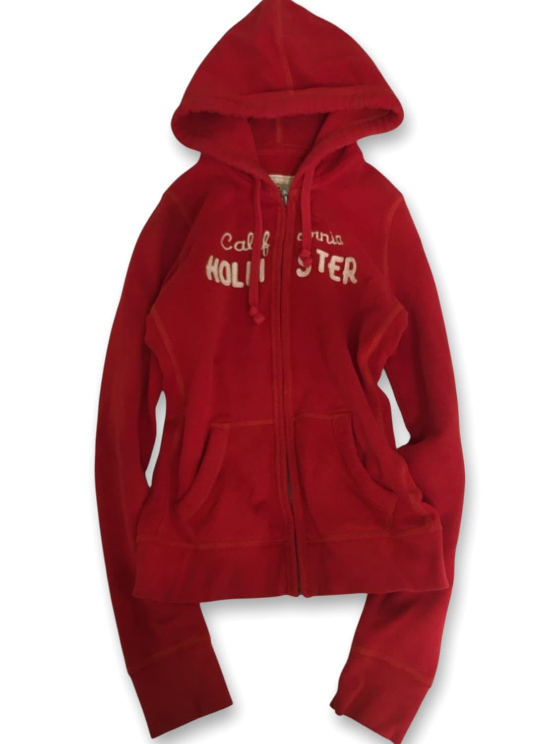 [딱붙핏/택포] 홀리스터 레드 캘리포니아 후드집업 S 상품이미지1