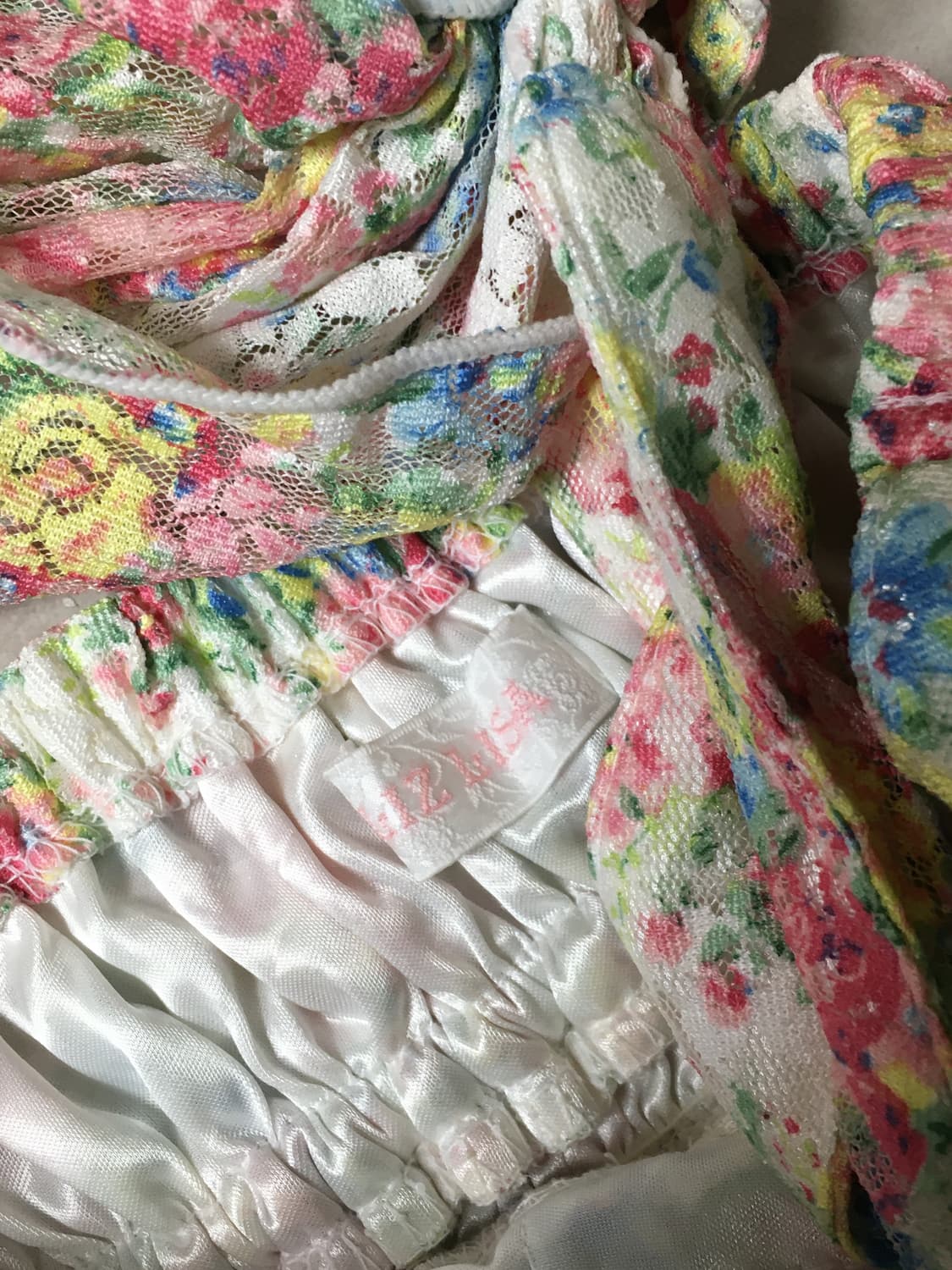 리즈리사 플로럴 리본 홀터 원피스 라떼 히메 갸루 러블리 로걀 빈티지 상품이미지2