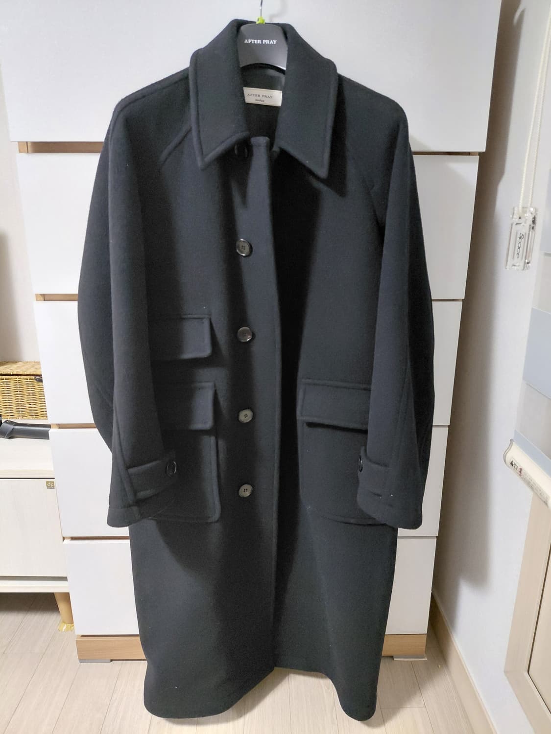 [AFTER PRAY] 투어리스트 캐시미어 발마칸 코트 블랙 상품이미지1