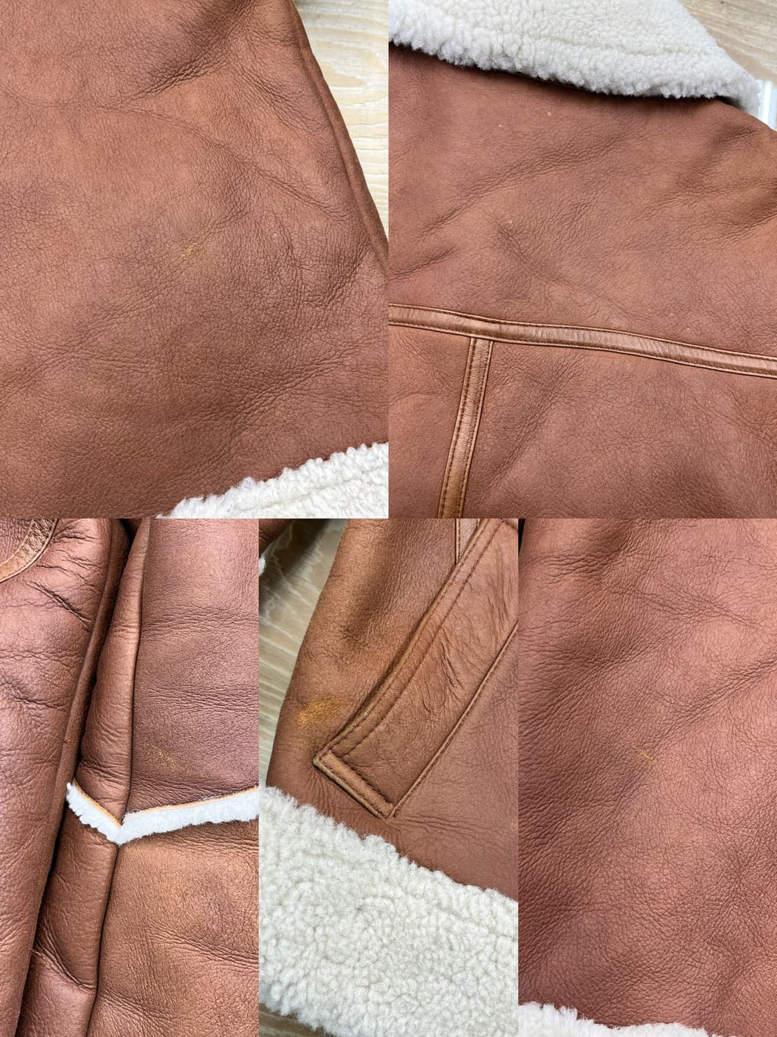 산드로 17f/w 시어링 레더 무스탕 상품이미지8