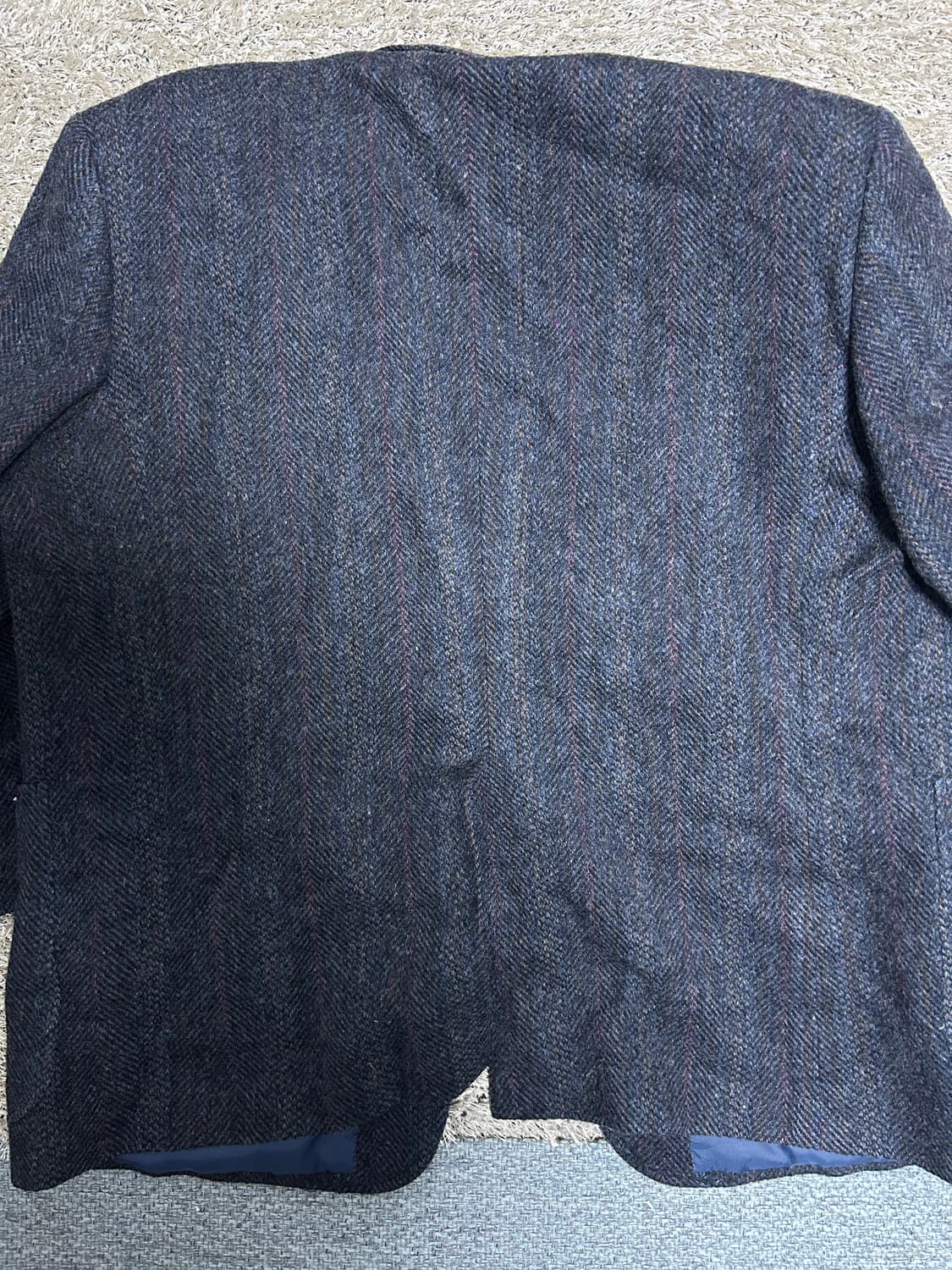 일제 수제맞춤 체크 울블레이저 사이즈 100 상품이미지5