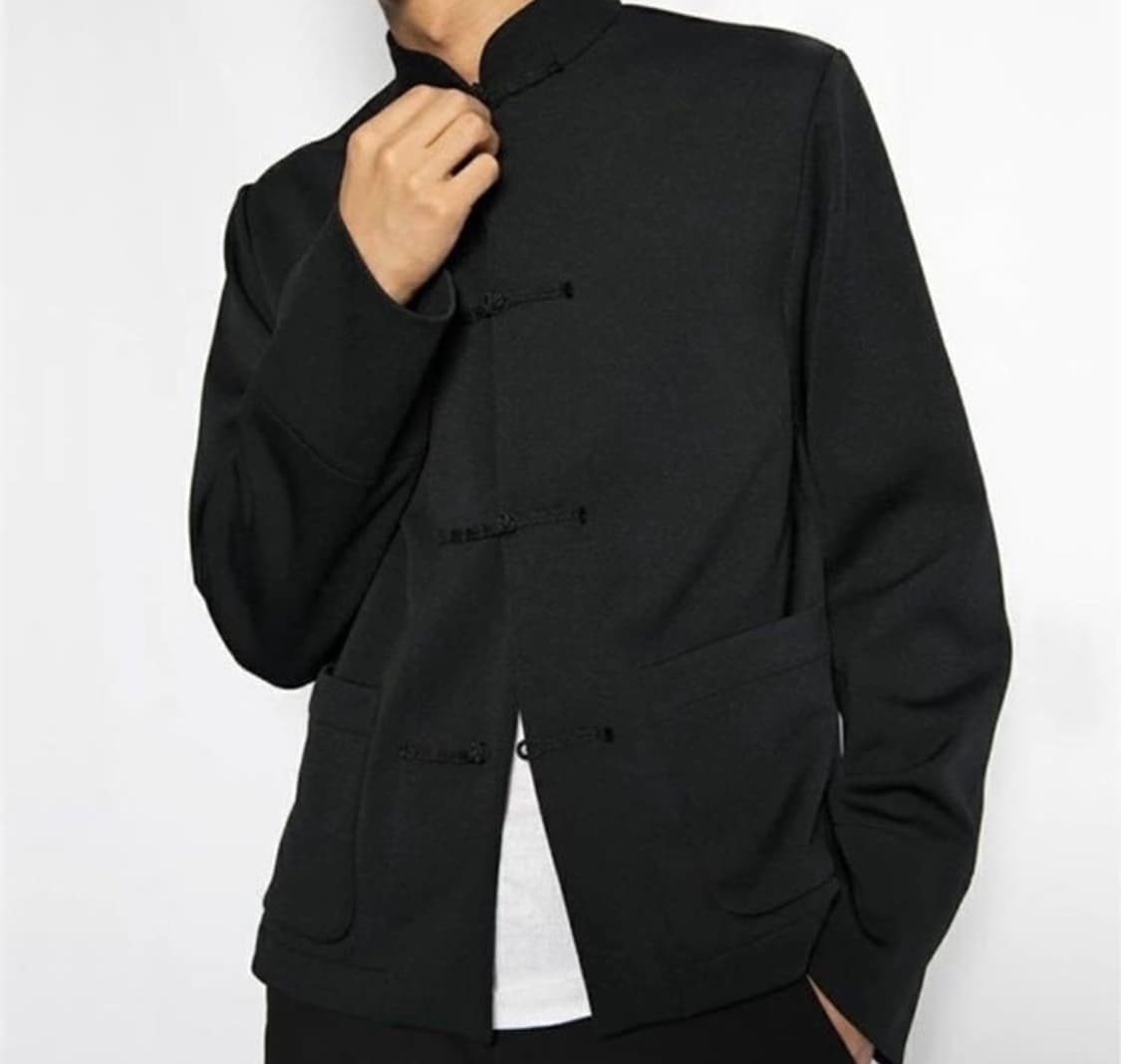 CDG 차이나 자켓 폴리에스터 저지 블랙 상품이미지7