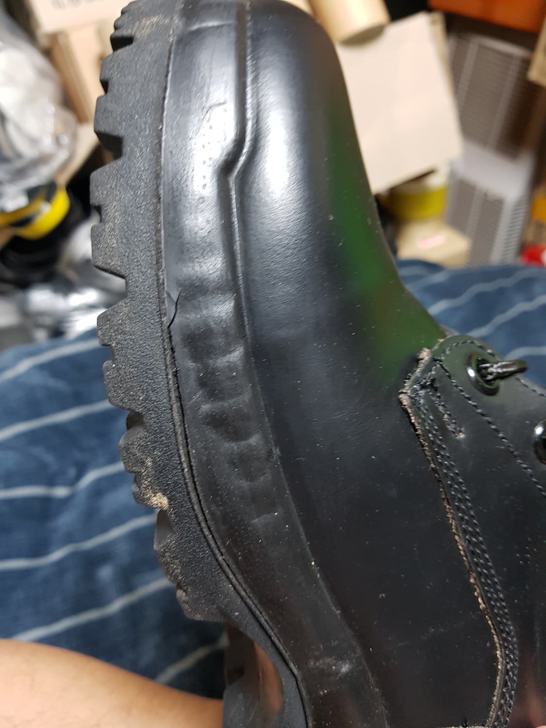 구형 경찰 보급 사출화 전투화 군화 255EE 판매 상품이미지5