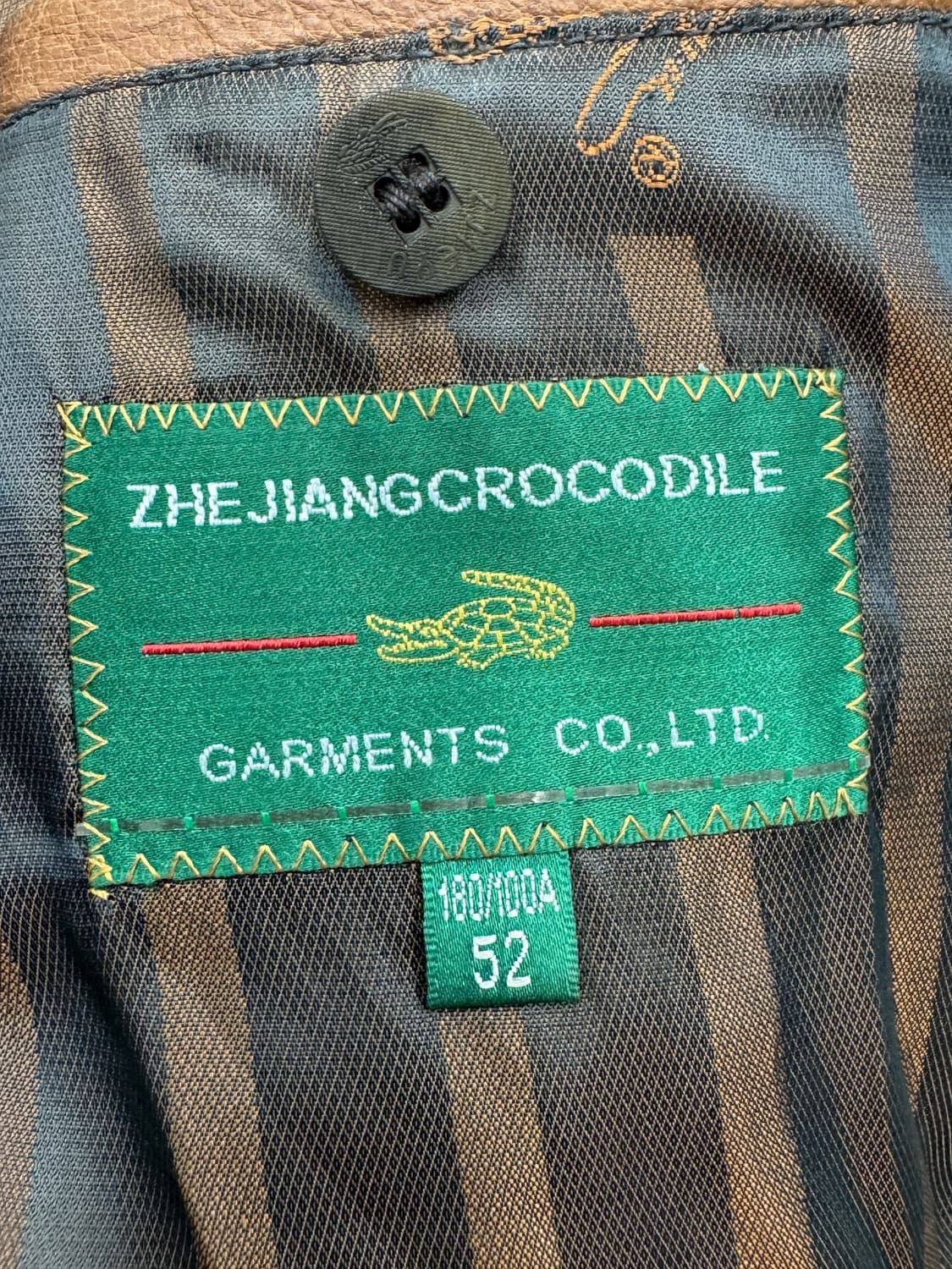 Zhe Jiang Crocodile 램 레더 오버 블레이저 상품이미지8