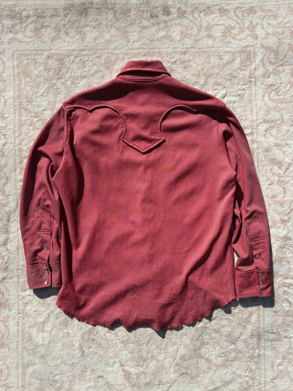 Vintage Red Hickory Stripe Western Shirt 상품이미지7