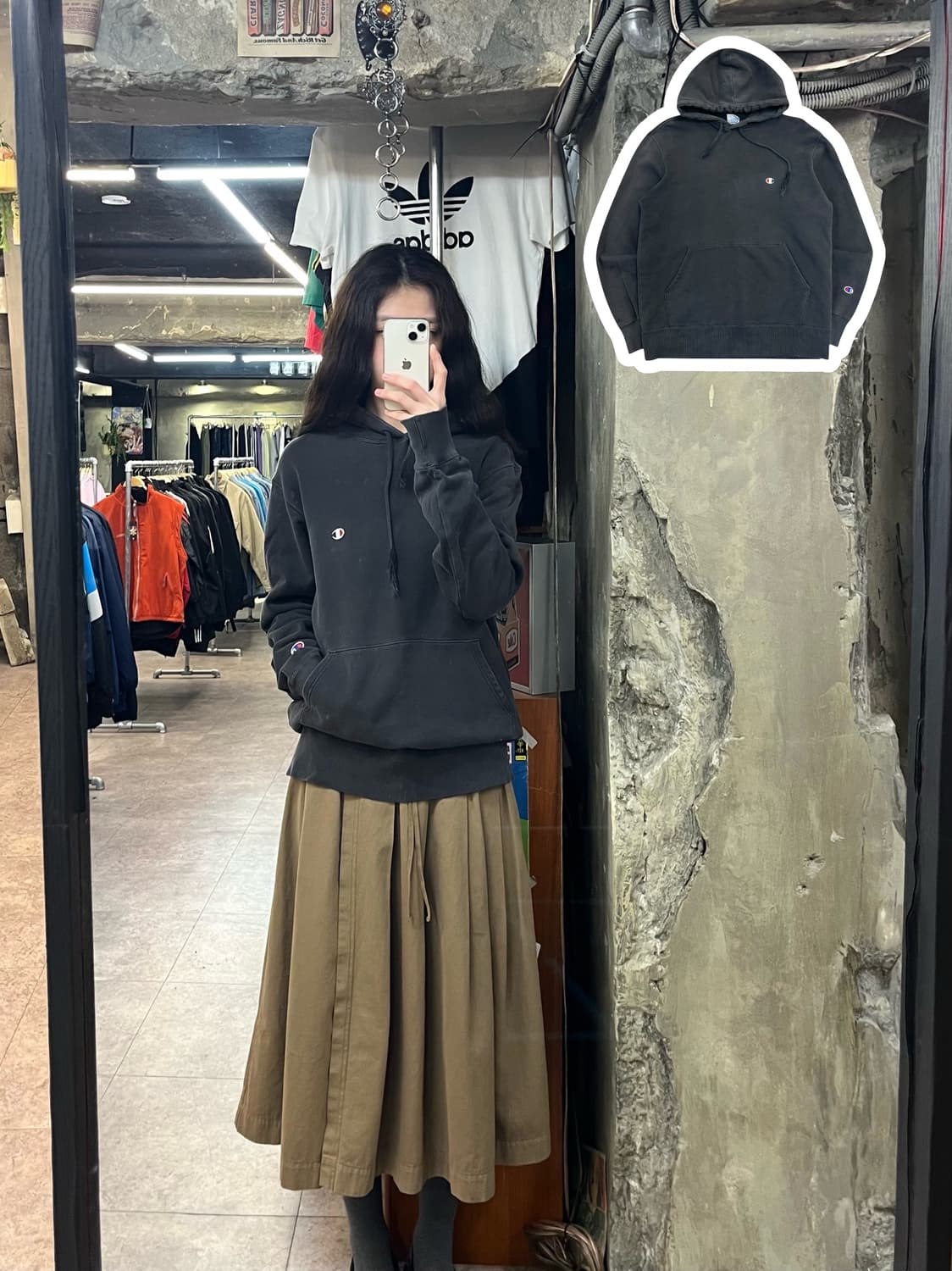 챔피온 후드티 차콜 XL #csz2859 상품이미지1