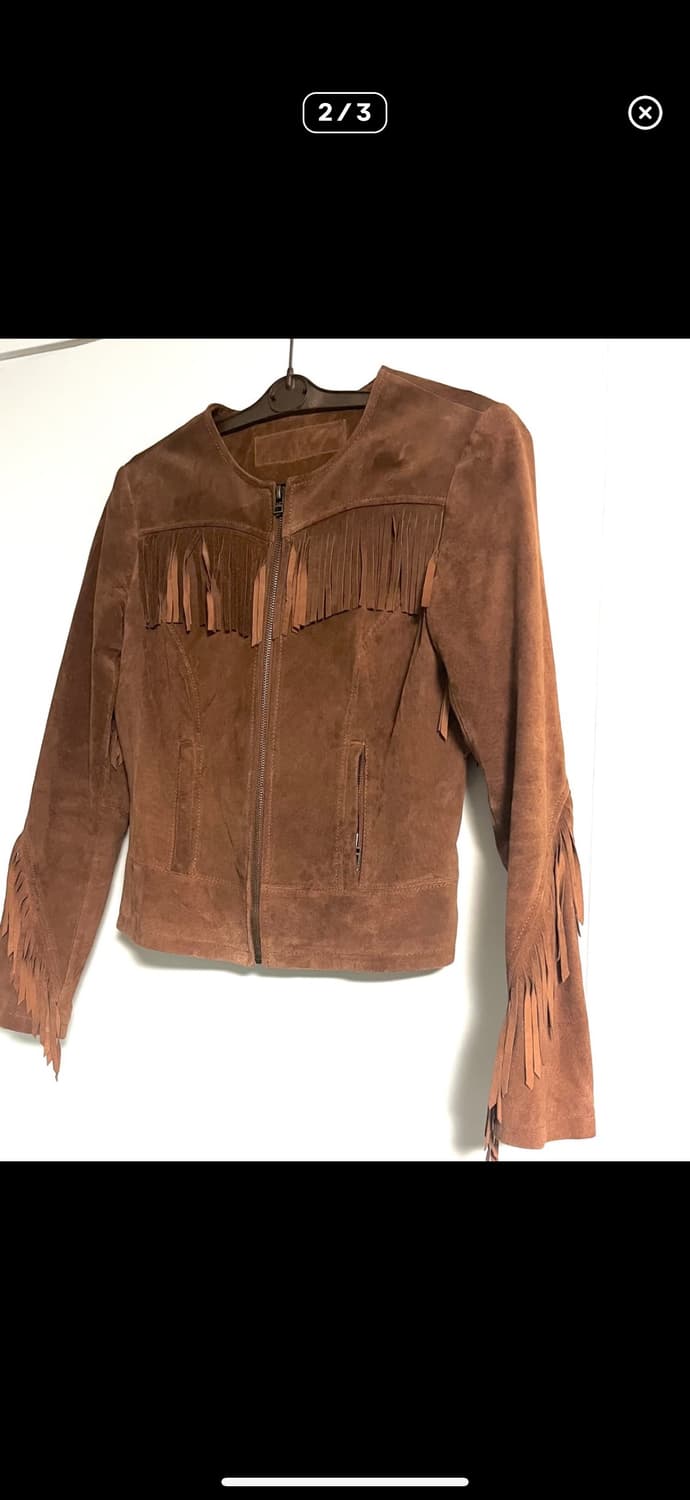 Western suede fringe jaket 상품이미지2